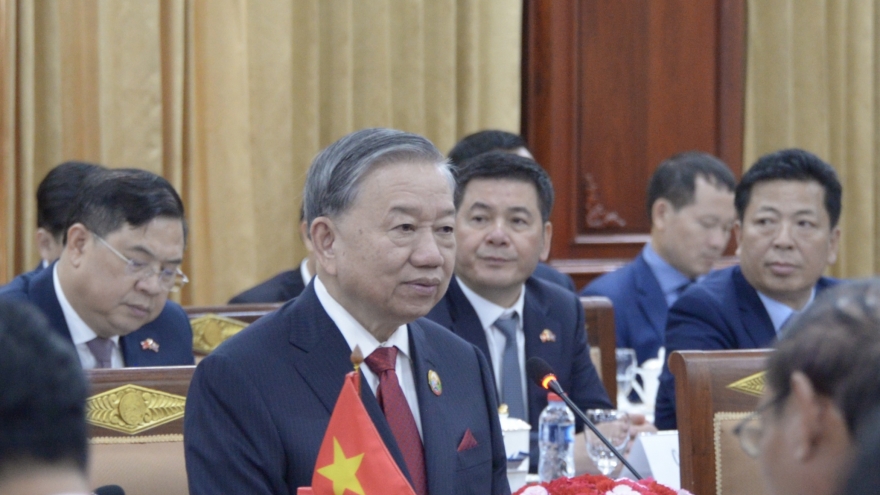 Tổng Bí thư Tô Lâm hội đàm với Tổng Bí thư, Chủ tịch nước Lào